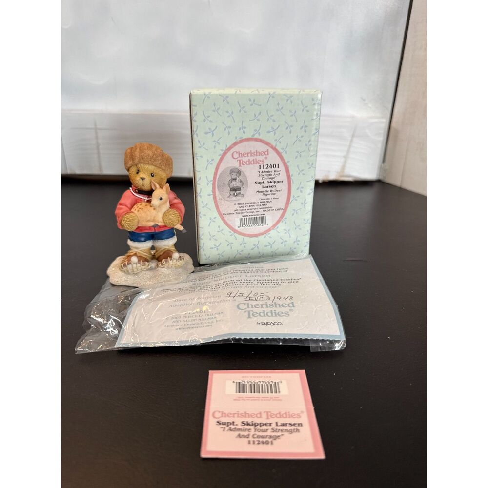 Cherished Teddies 112401 "I Admire Your Strength And Courage" Figurine